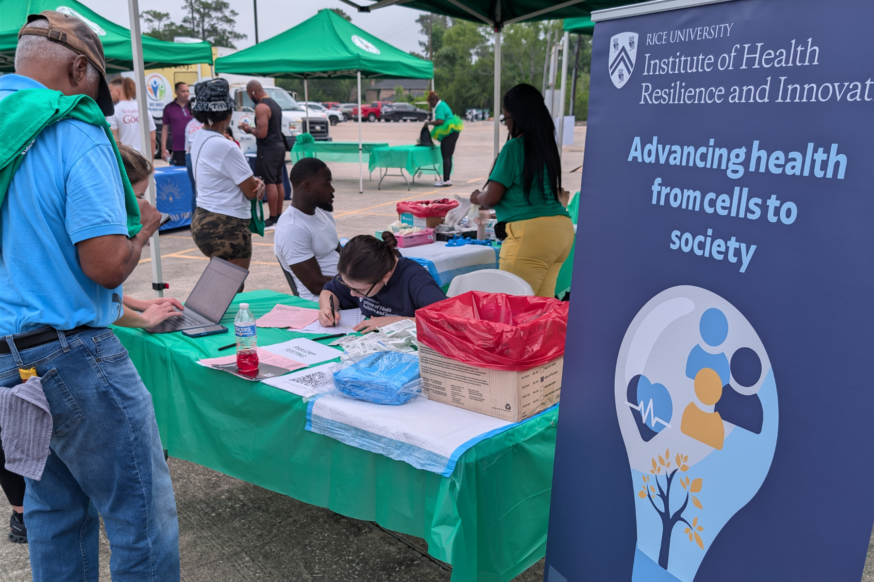 booth set up at community health fair