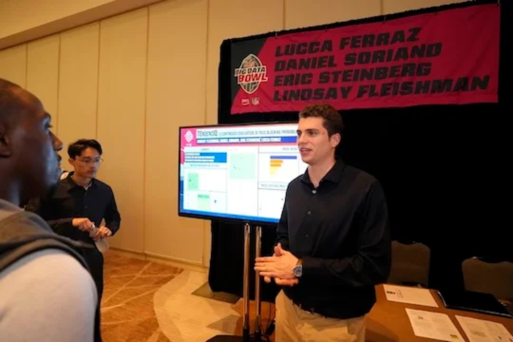 Lucca Ferraz presenting at the NFL Big Data Bowl
